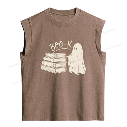 Pagewings Book Ghost Women's Washed Tank Top