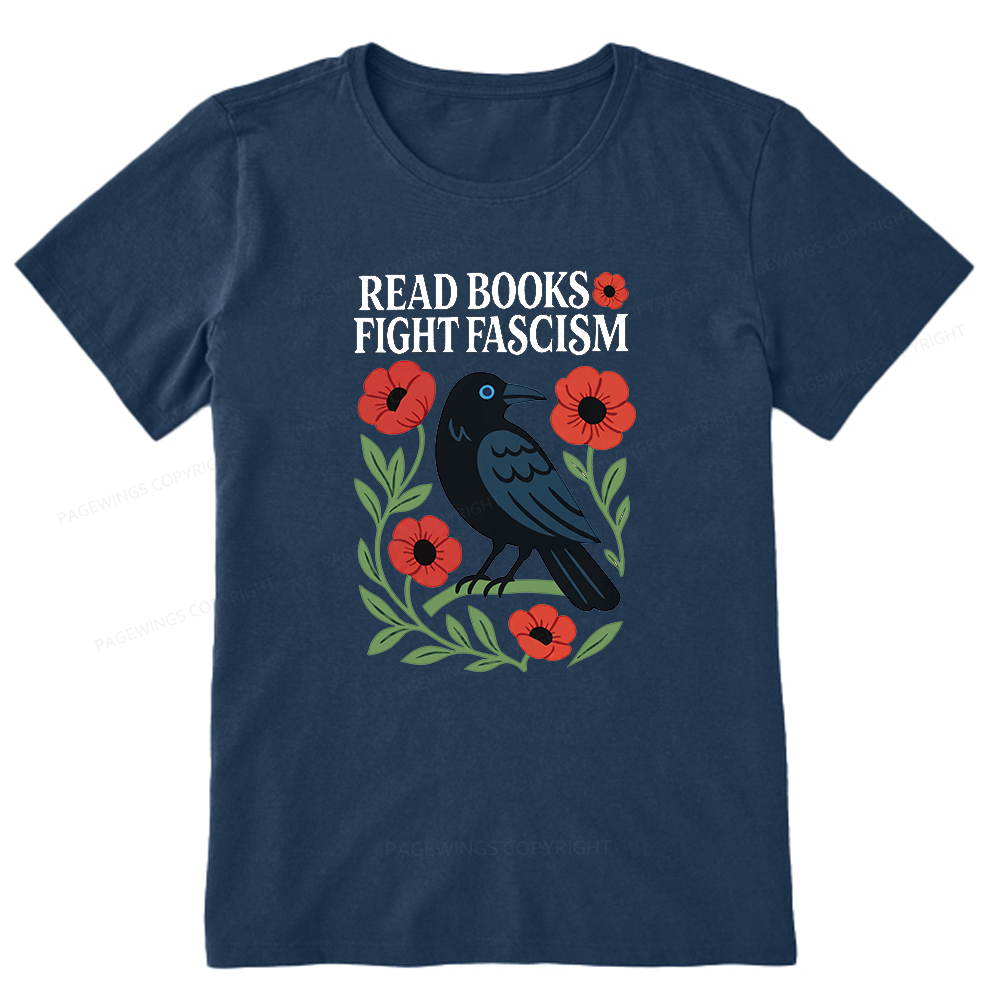 Pagewings Read Books Fight Fascism Unisex Classic T-shirt