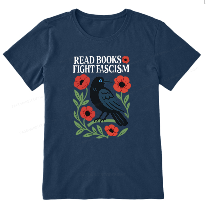 Pagewings Read Books Fight Fascism Unisex Classic T-shirt