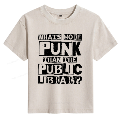 Pagewings What‘s More Punk Than the Public Library Women's Washed T-shirt