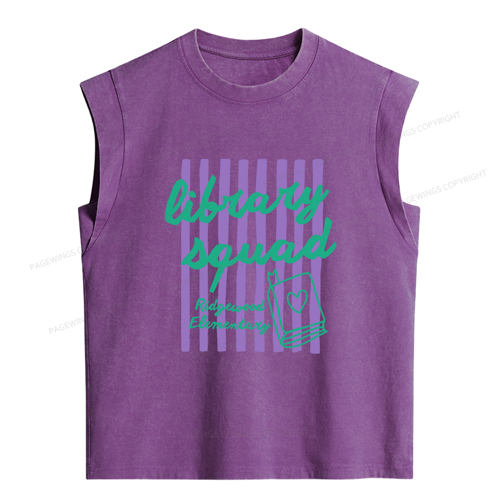 Pagewings Personalized Librarian Women's Washed Tank Top