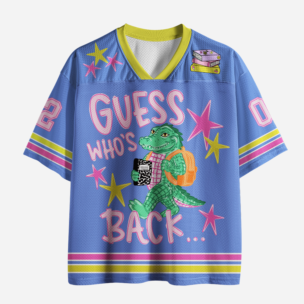 Pagewings Funny Gator Back To School Unisex Mesh Jersey