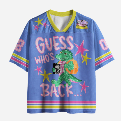 Pagewings Funny Gator Back To School Unisex Mesh Jersey