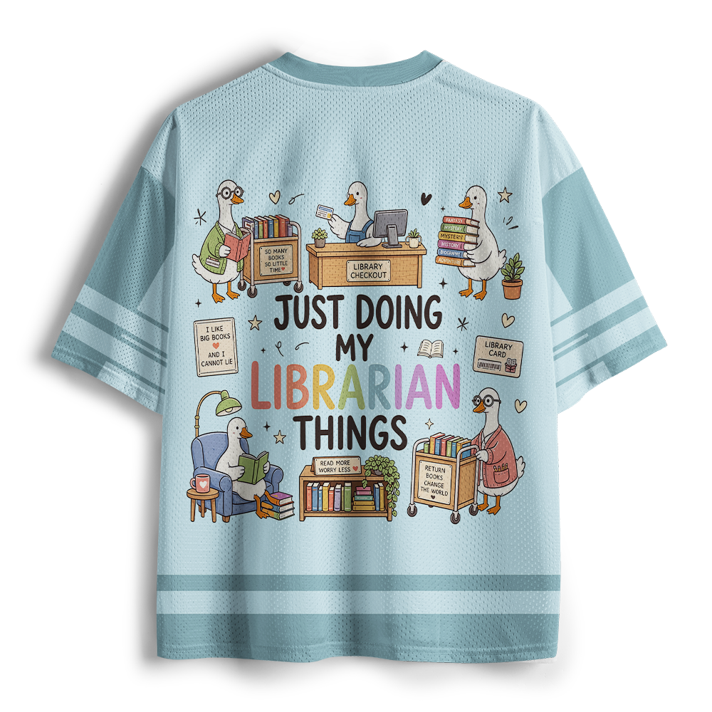 Pagewings Just Doing My Librarian Things Unisex Mesh Jersey