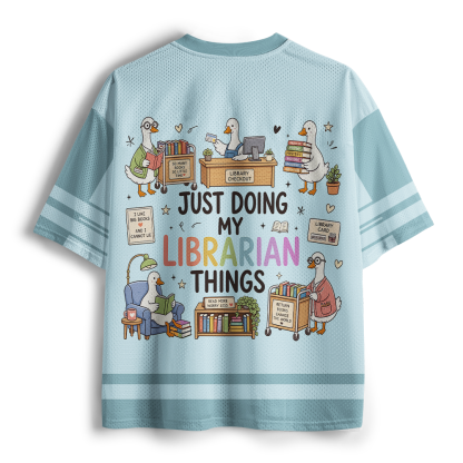 Pagewings Just Doing My Librarian Things Unisex Mesh Jersey