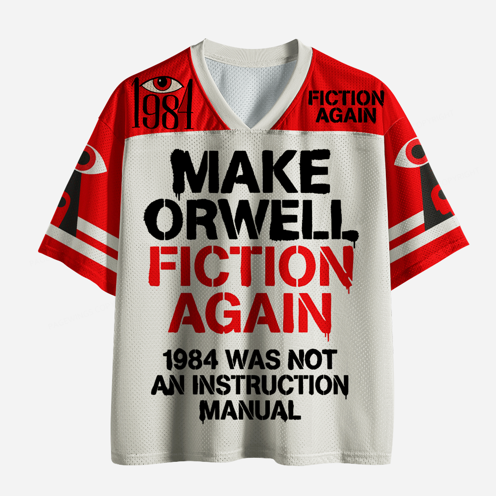 Pagewings Dystopian Books Lover Unisex Mesh Jersey
