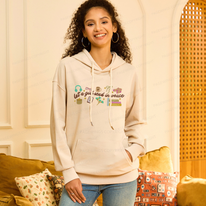 Pagewings Let a Girl Read in Peace Unisex Classic Hoodie