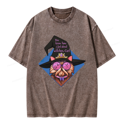 Pagewings You Know How I feel About Unisex Washed T-shirt