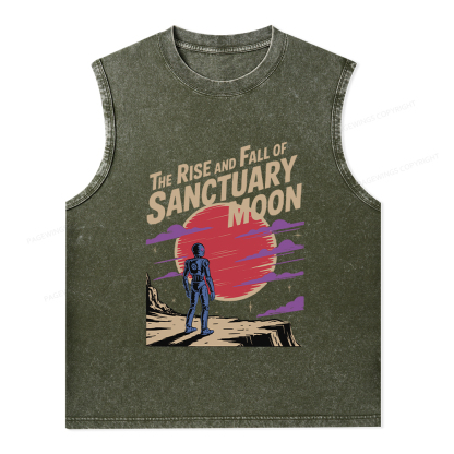 Pagewings The Rise And Fall Of Sanctuary Moon Unisex Washed Tank Top