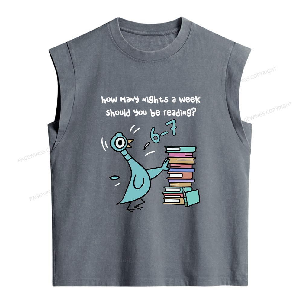Pagewings Pigeon 6-7 Reading Women's Washed Tank Top