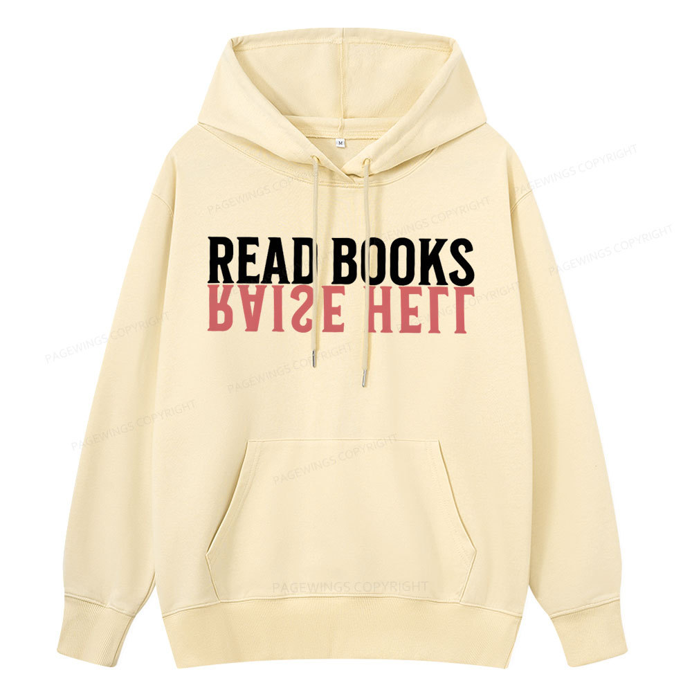 Pagewings Raise Hell Read Books  Unisex Classic Hoodie