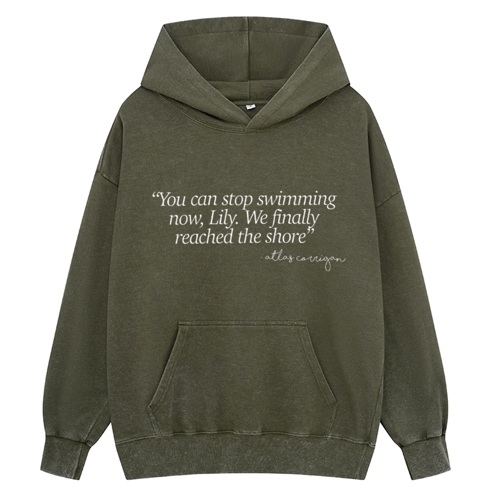 Pagewings It Ends With Us Unisex Washed Hoodie