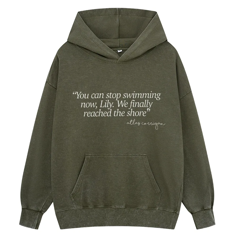 Pagewings It Ends With Us Unisex Washed Hoodie