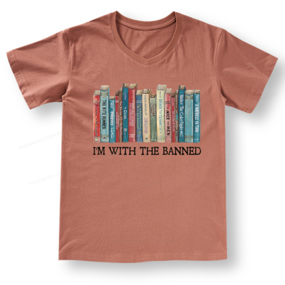 Pagewings I'm With The Banned V-neck T-shirt 