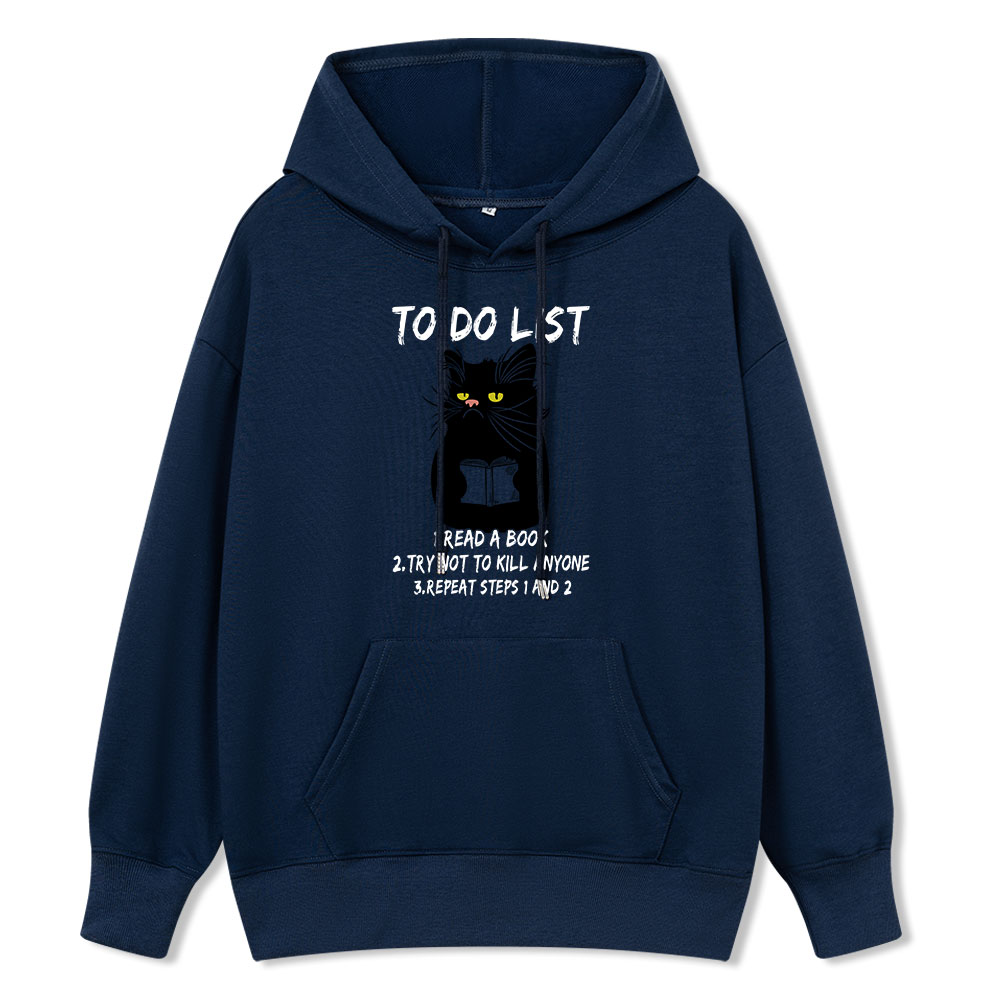 Pagewings Black Cat To Do List Unisex Classic Hoodie