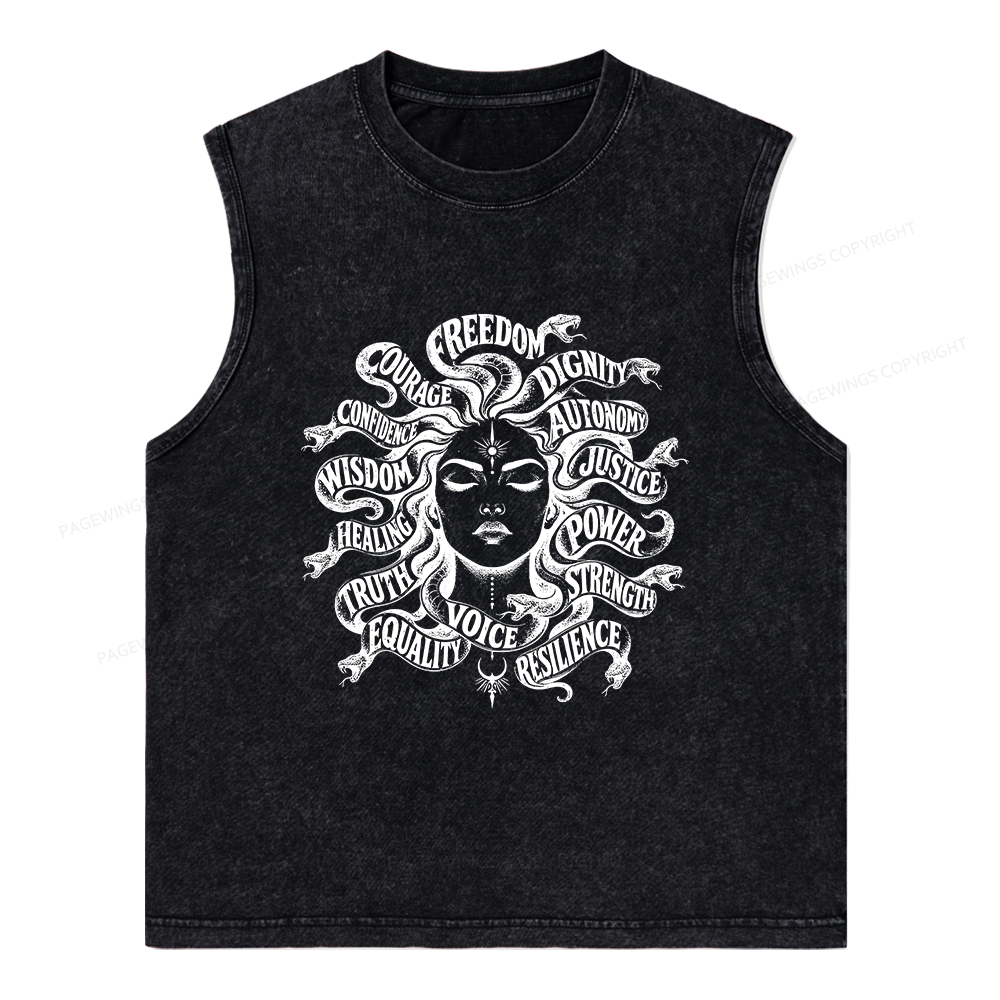 Pagewings Greek Mythology Unisex Washed Tank Top