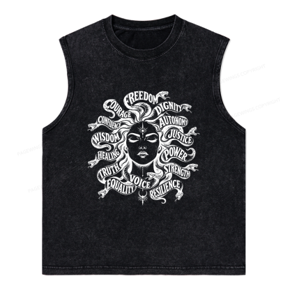 Pagewings Greek Mythology Unisex Washed Tank Top