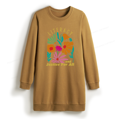 Pagewings Literacy And Justice Sweatshirt Dress