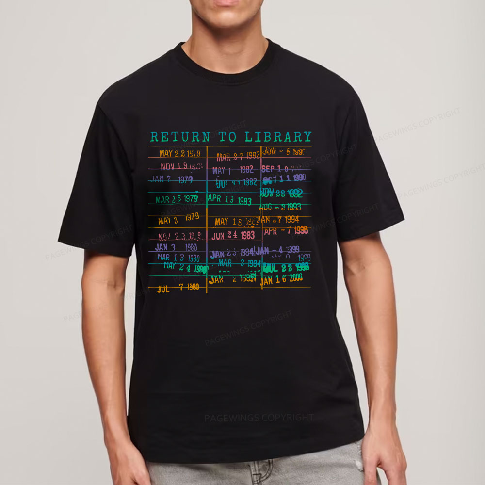 Pagewing Vintage Library Rainbow Unisex Classic T-shirt
