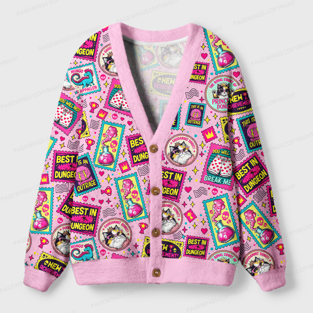 Pagewings Sci Fi Book Lover Light Knit Unisex Cardigan Sweaters