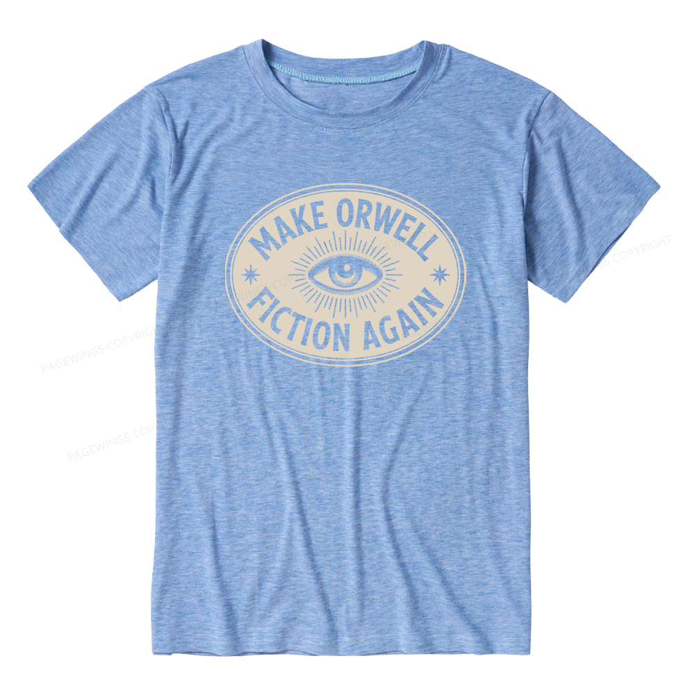 Pagewings Make Orwell Fiction Again Unisex Heather T-Shirt