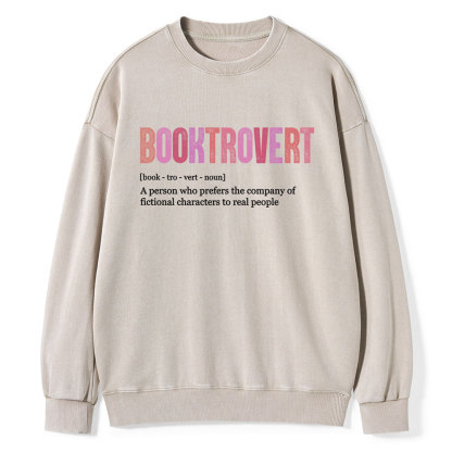 Pagewing Funny Book Lover Unisex Washed Sweatshirt