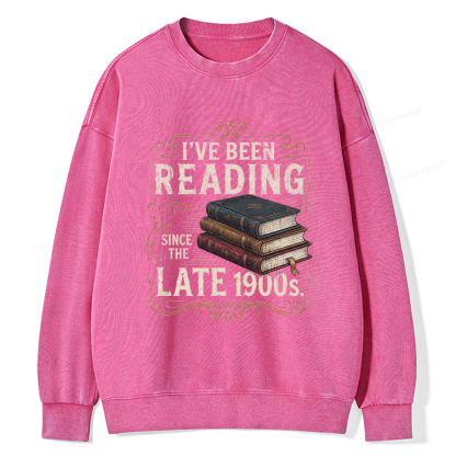 Pagewings Vintage Reading Since Late 1900s Unisex Washed Sweatshirt