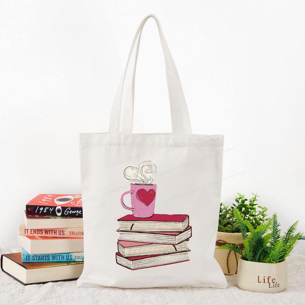 Pagewing Valentine's Day Gift for the Book Lover Tote Bag
