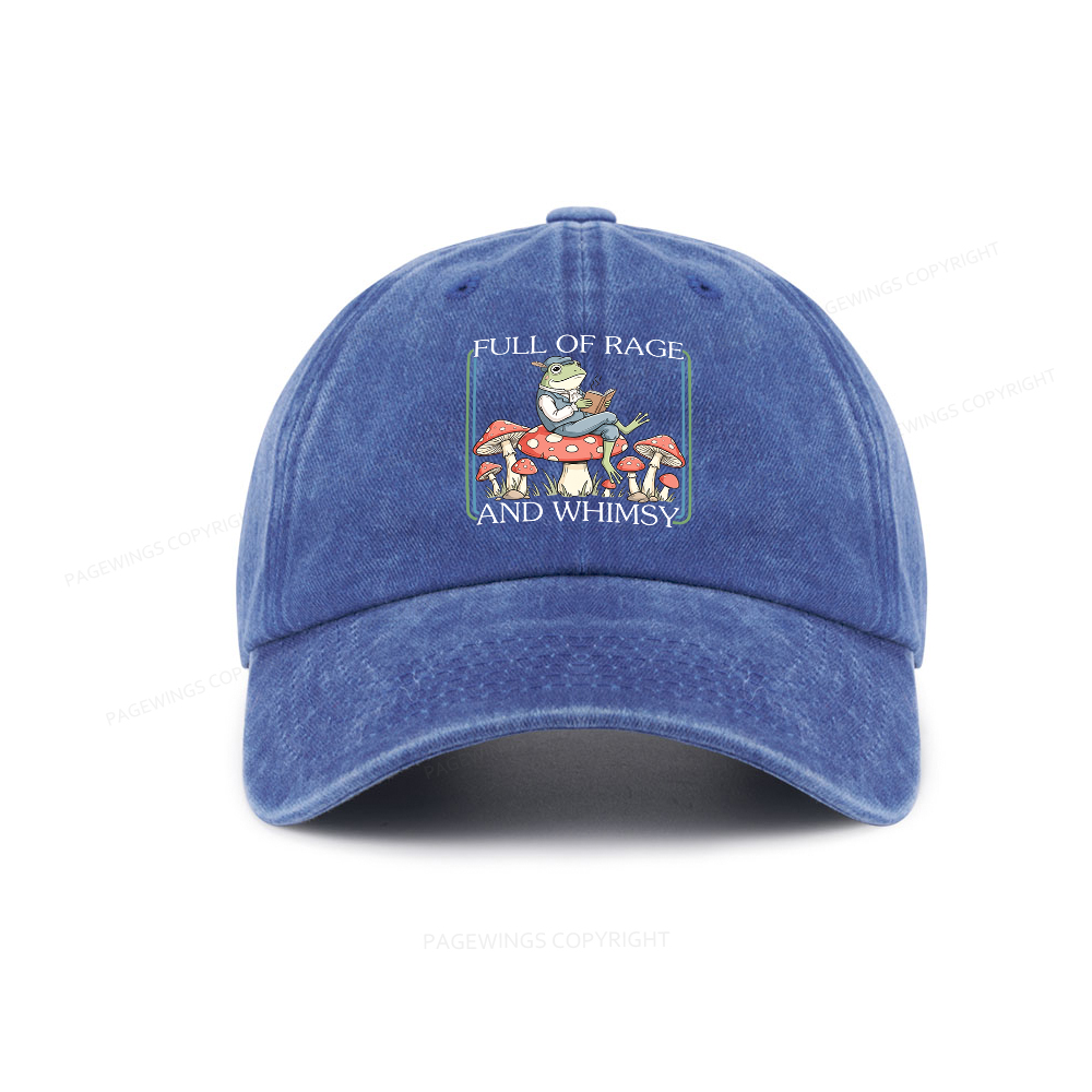Pagewings Full Of Rage and Whimsy Washed Cap