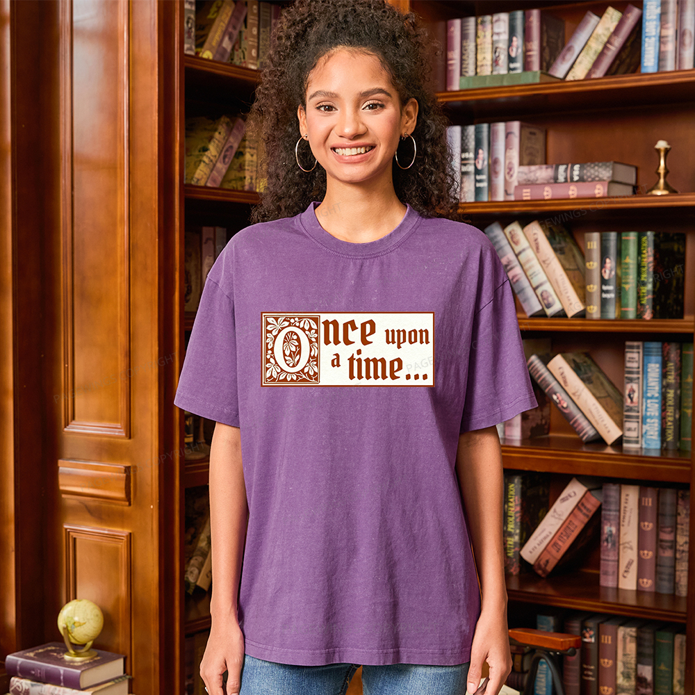 Pagewings Once Upon A Time Unisex Washed T-shirt
