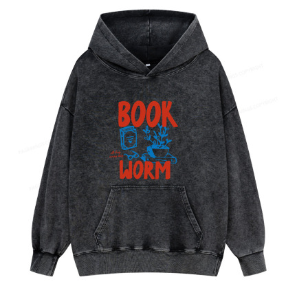 Pagewings Bookworm Unisex Washed Hoodie