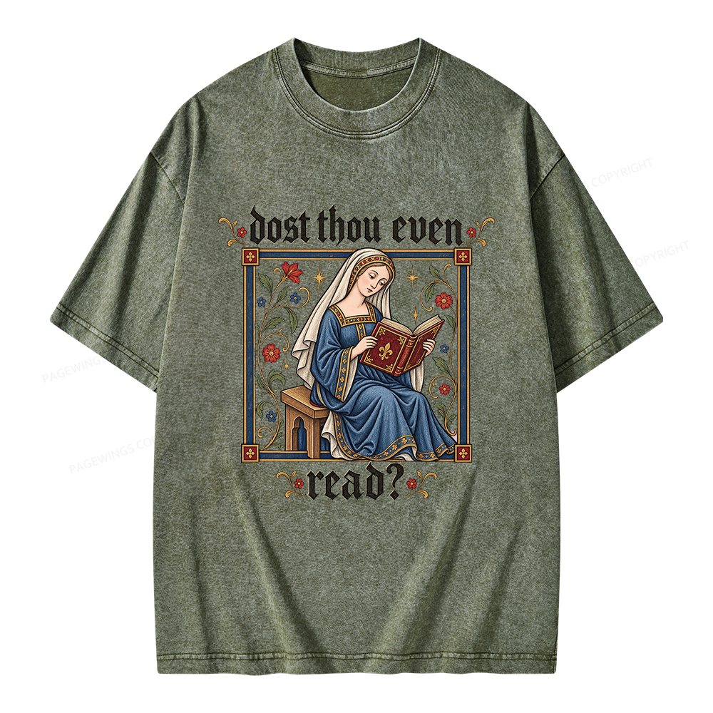 Pagewings Dost Thou Even Read Unisex Washed T-shirt