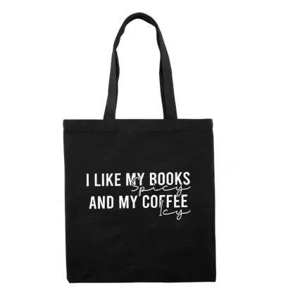 Pagewings I Like My Books And My Coffee Tote Bag