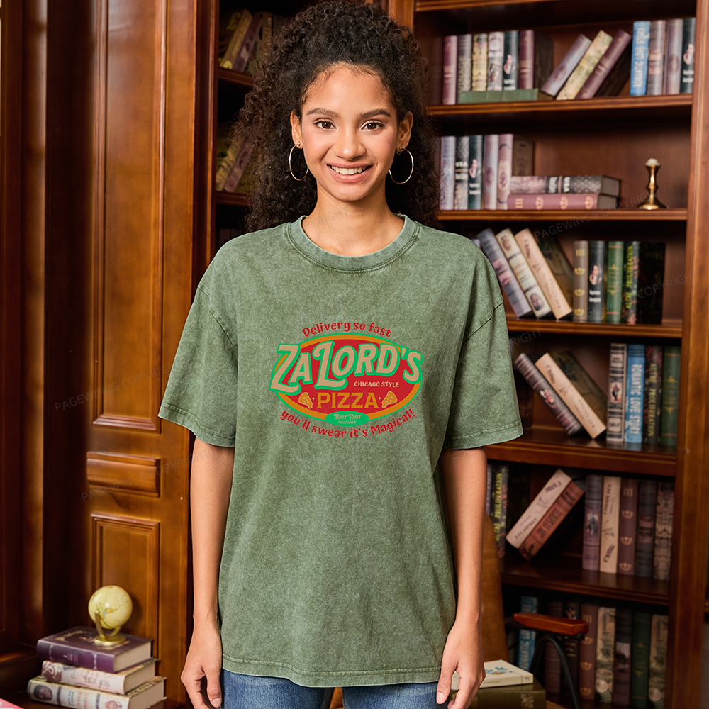 Pagewings Fantasy Books Lover Unisex Washed T-shirt