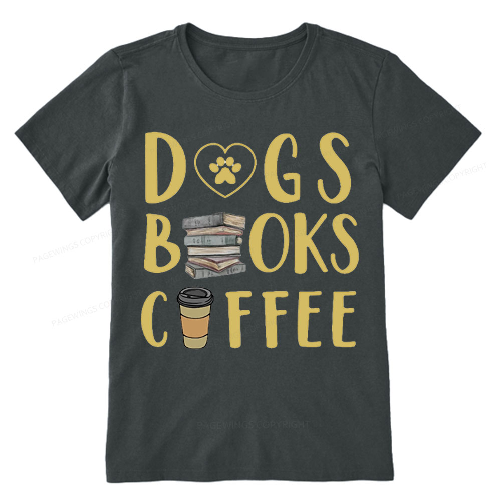 Pagewing Dogs, Books, Coffee Unisex Classic T-shirt