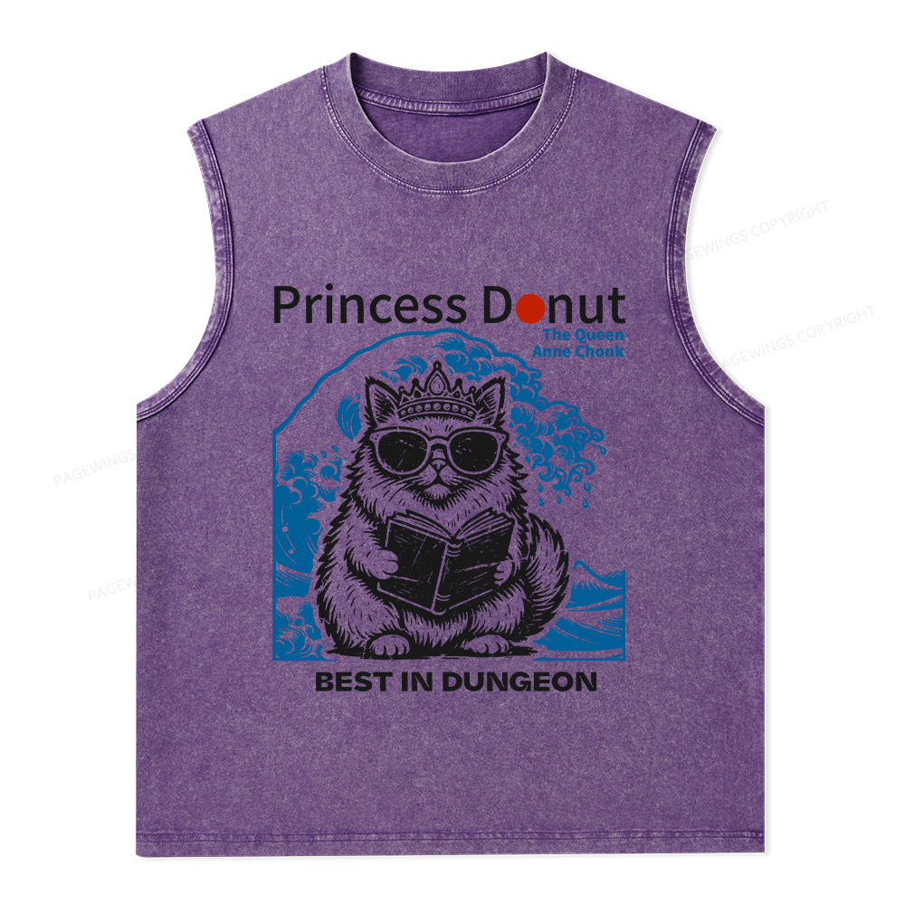 Pagewings Princess Donut Unisex Washed Tank Top