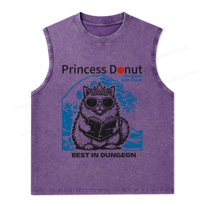 Pagewings Princess Donut Unisex Washed Tank Top