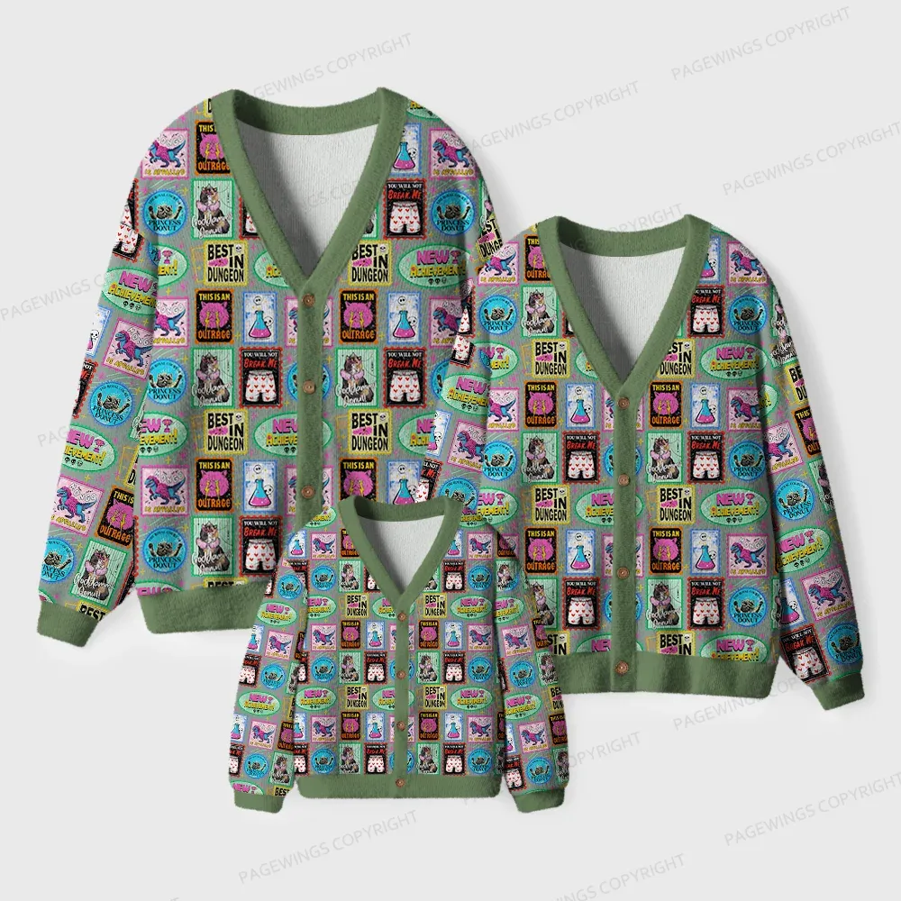 Pagewings Sci-Fi Book Lover Unisex Ugly Cardigan Sweaters
