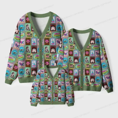 Pagewings Sci-Fi Book Lover Unisex Ugly Cardigan Sweaters