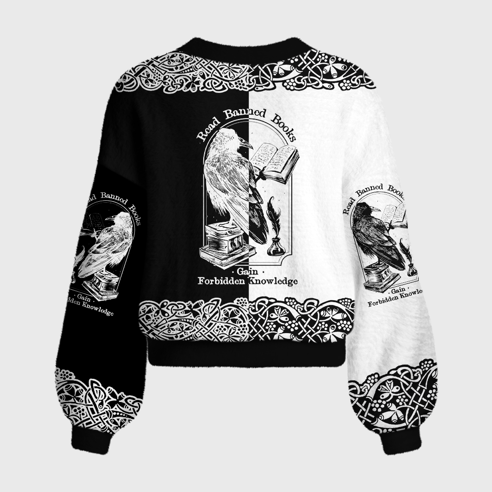 Pagewings Read Banned Books Women's Cardigan Sweater