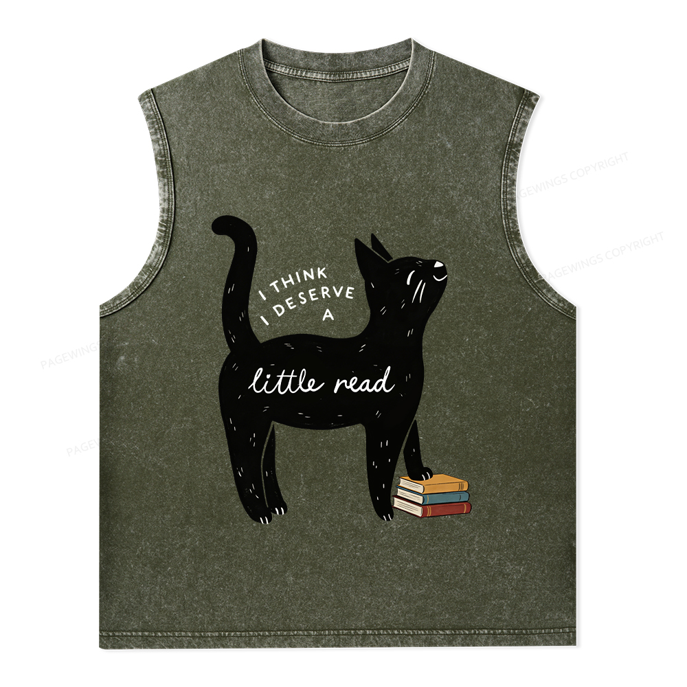 Pagewings Little Read Unisex Washed Tank Top