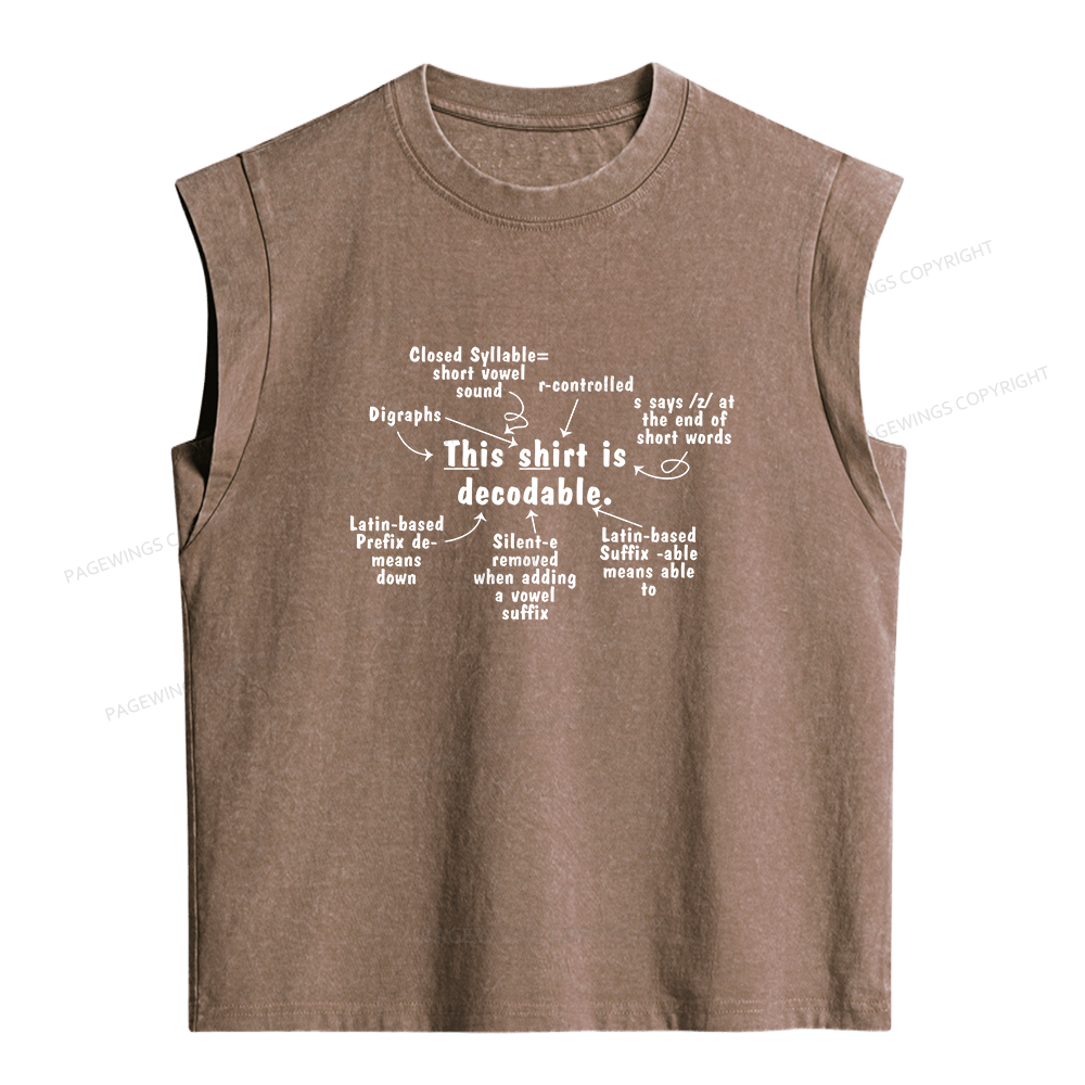 Pagewing Science of Reading Women's Washed Tank Top
