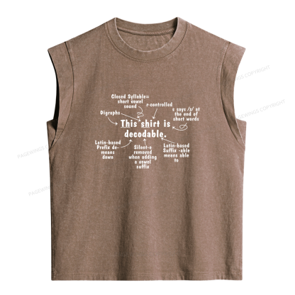 Pagewing Science of Reading Women's Washed Tank Top