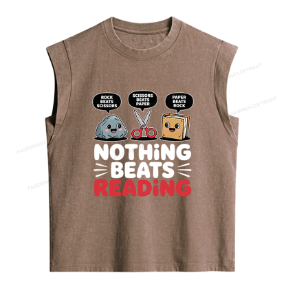 Pagewings Reading Teacher Women's Washed Tank Top