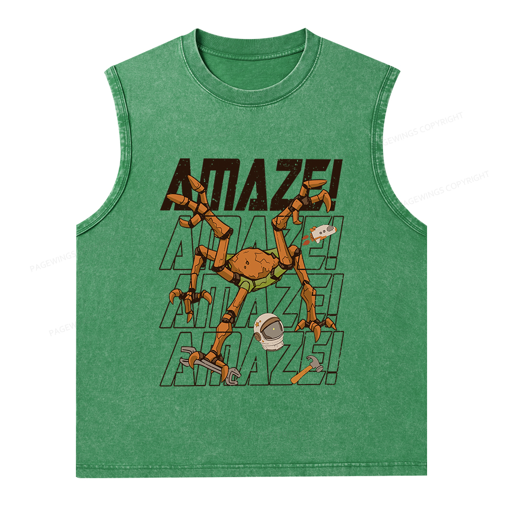 Pagewings AmazeSci Fi Reader Unisex Washed Tank Top