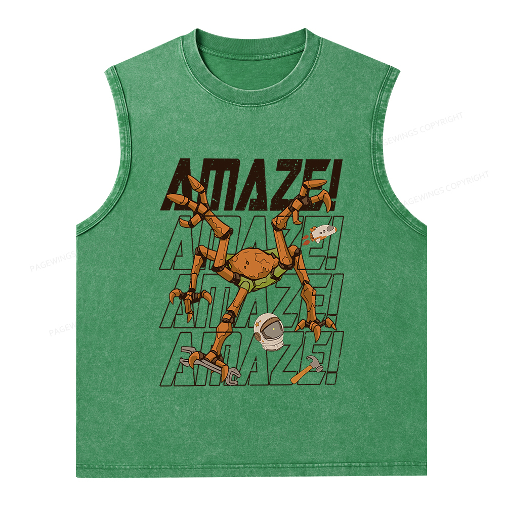 Pagewings AmazeSci Fi Reader Unisex Washed Tank Top
