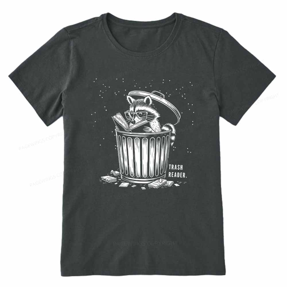 Pagewings Trash Reader Raccoon - Book Quote Unisex Classic T-shirt