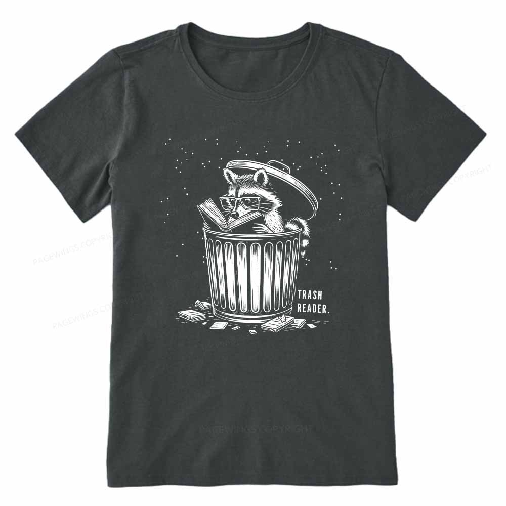 Pagewings Trash Reader Raccoon - Book Quote Unisex Classic T-shirt