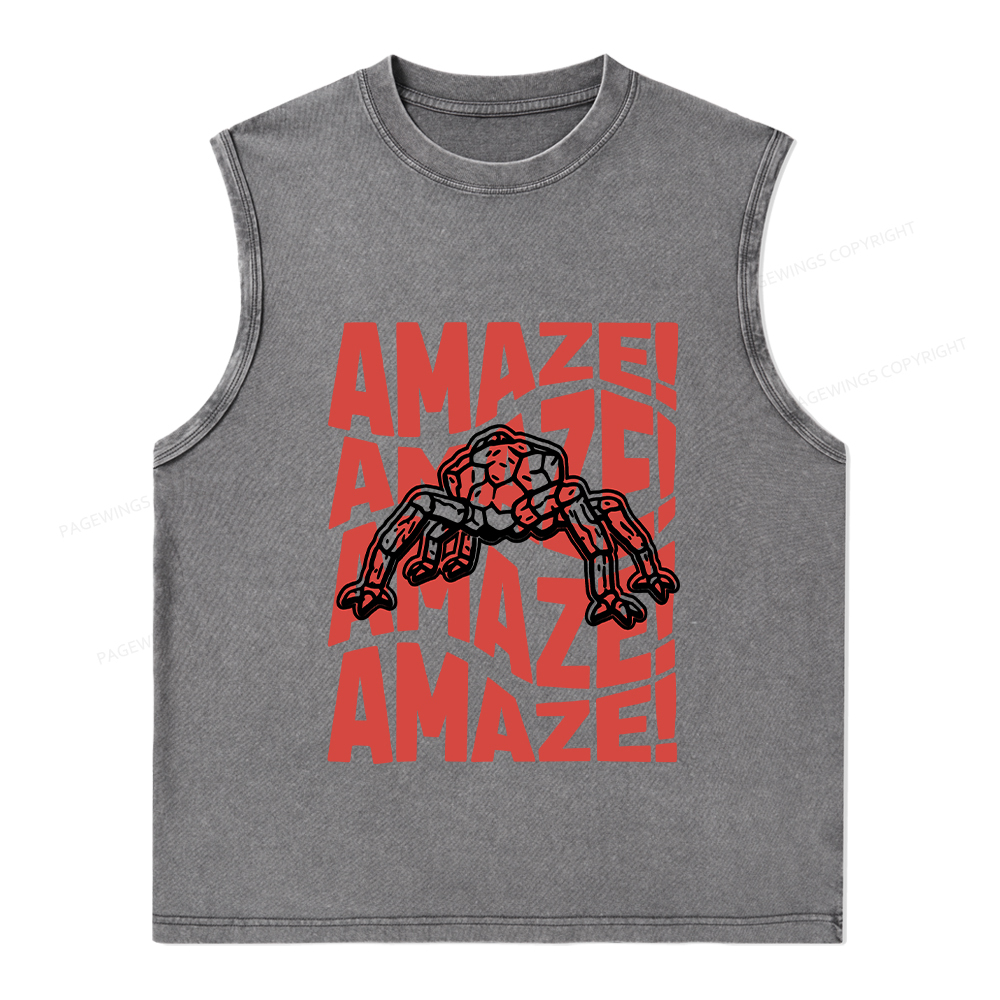 Pagewings Amaze Space Unisex Washed Tank Top