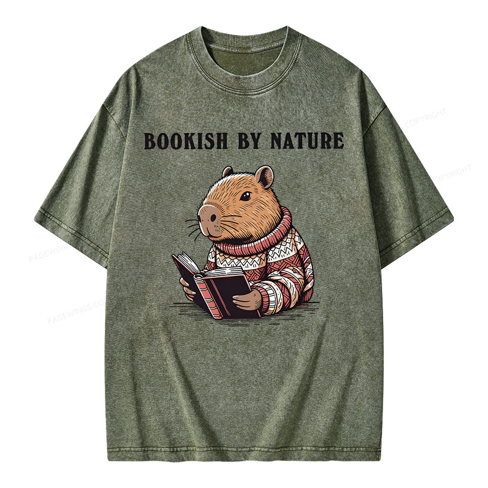 Pagewings A Book Bookish By Nature Unisex Washed T-shirt